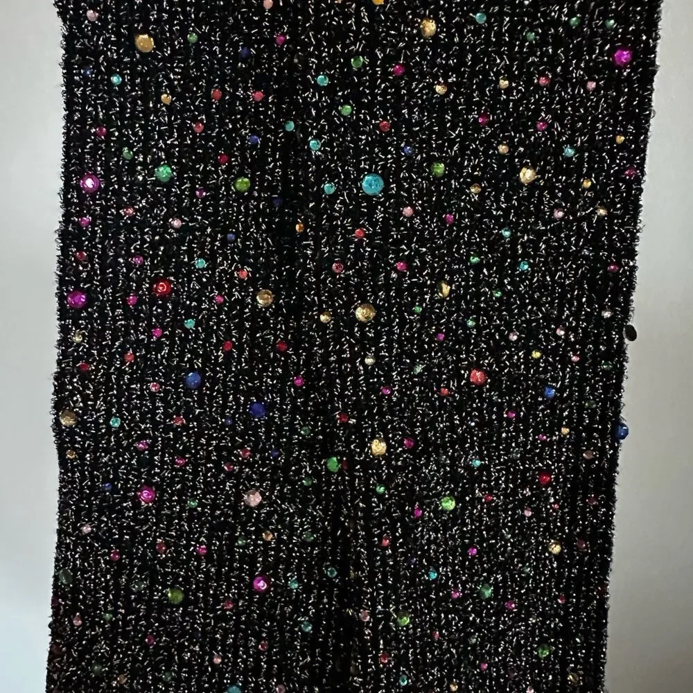 Diamond shimmering multicolored rhinestones pantyhose stocking tights